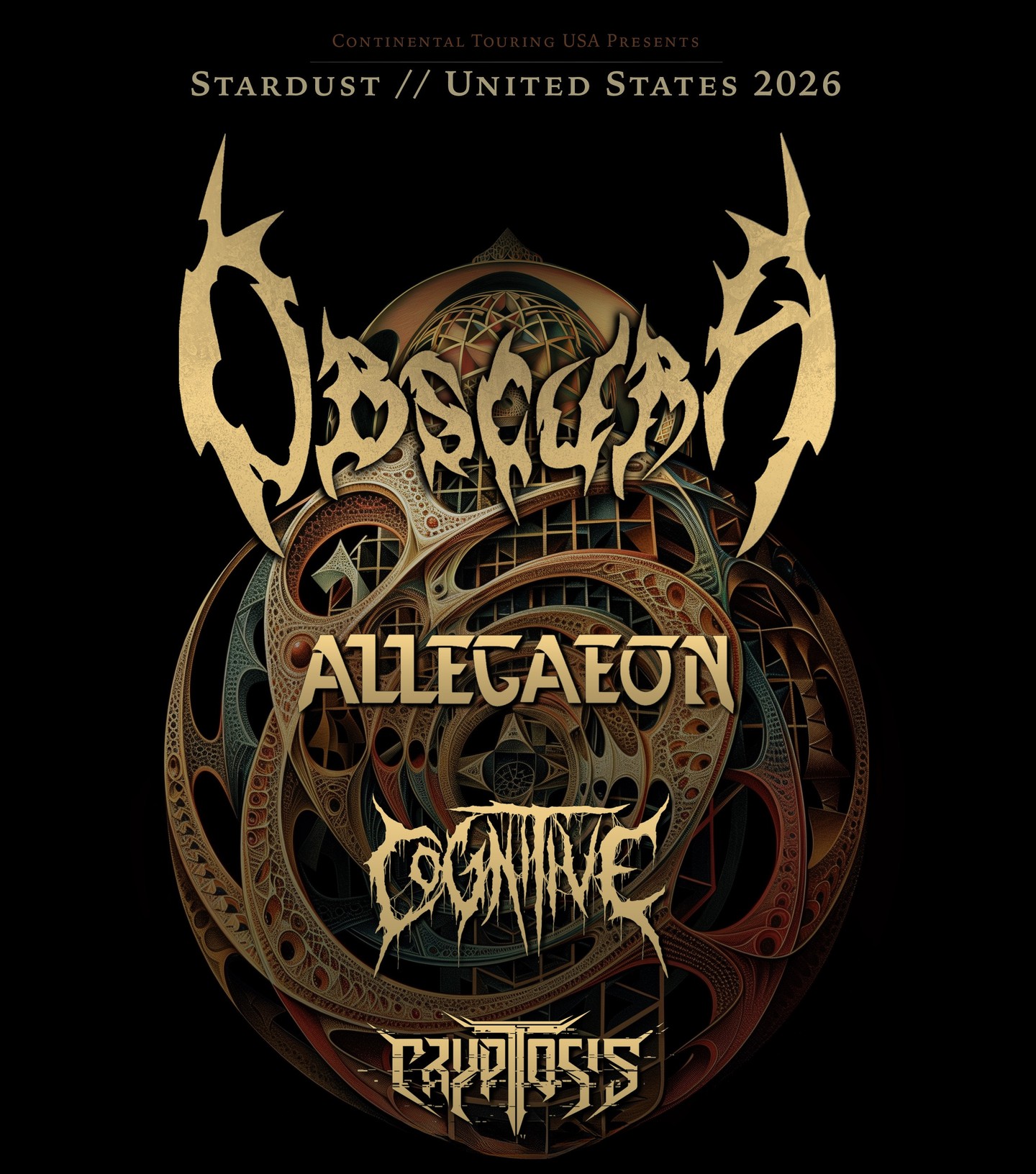 Obscura Stardust Tour Poster 2026–2027